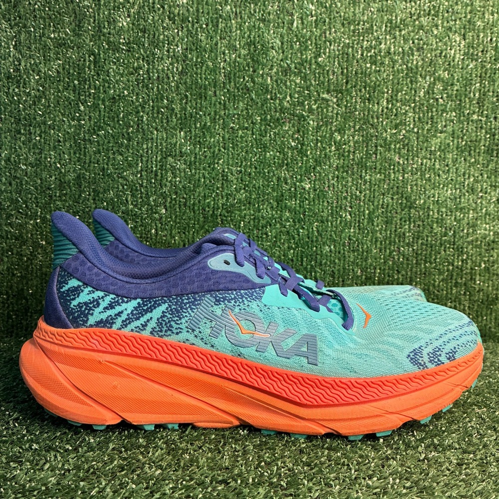 Hoka Challenger ATR 7 Trail Running Breathable Outdoor Sneakers Blue Mens 10.5 D